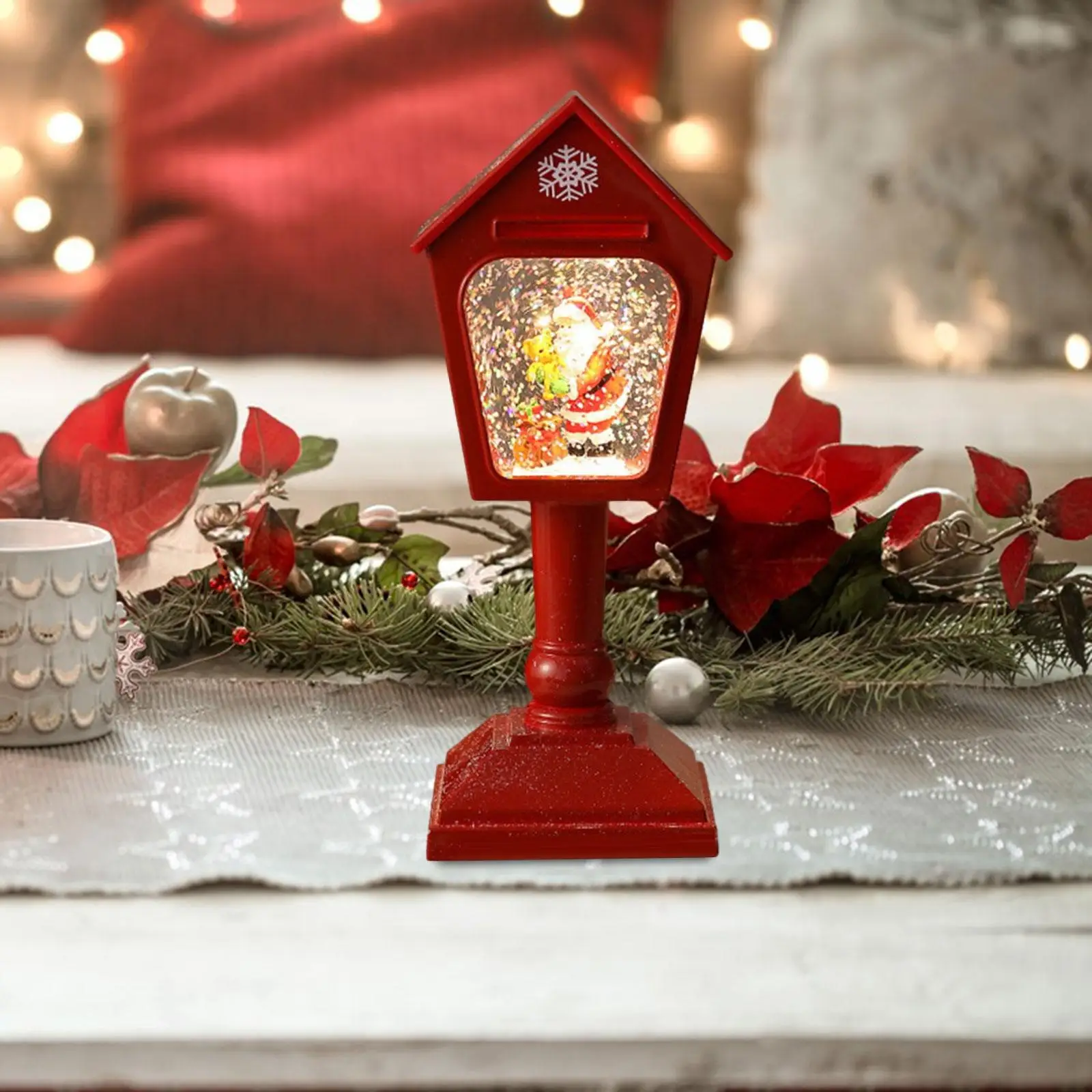 Christmas Snowflake Musical Ornament Light for Bookshelf Decor and Holiday Gift Giving Season