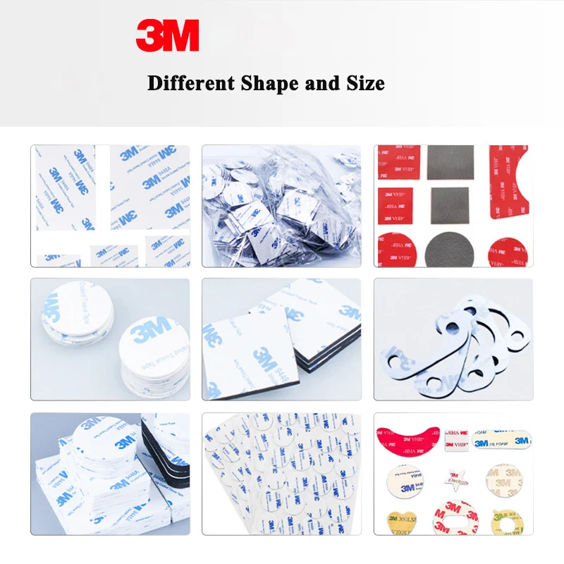 3M 10pcs Foam Double-Sided dhesive Tape Die-Cutting White Thick Eva Sponge Tape High Viscosity Strong Shock-Absorbing 3MAdhesive