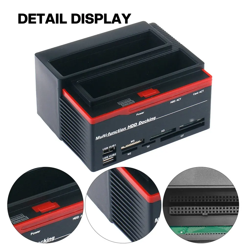 

2.5/3.5 Inch Mobile Hard Disk Box HDD Docking Station USB to SATAI/II/III IDE Dual Slots External Hard Disk Enclosure Case