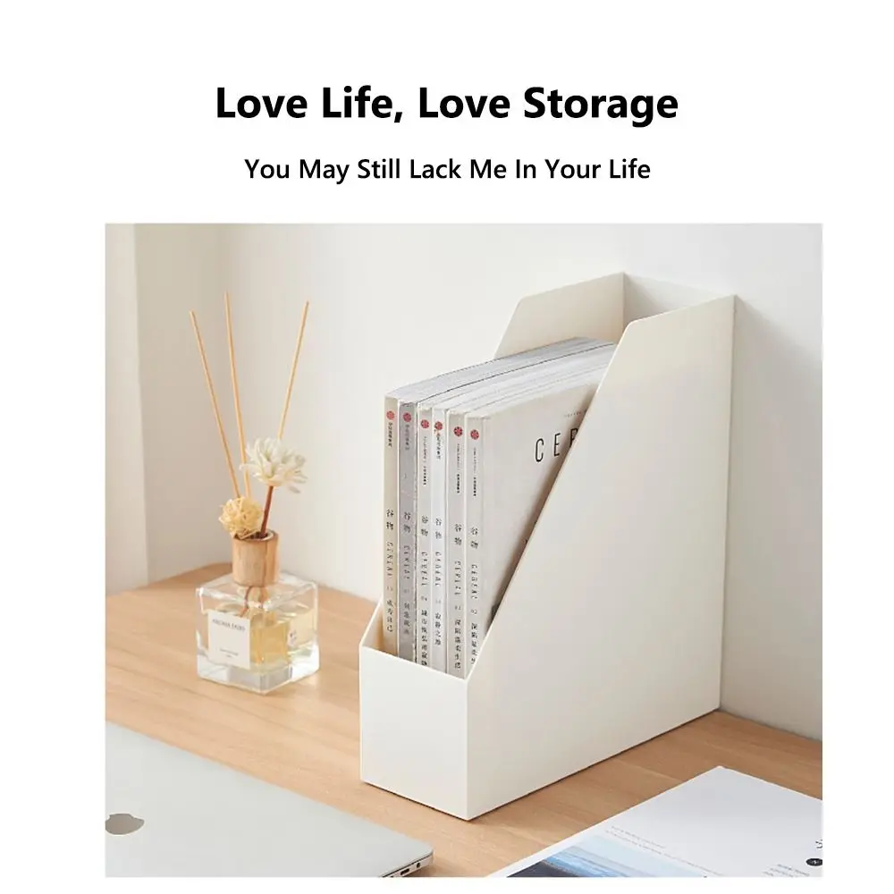Simple Plastic Bookends Large Capacity Thickened Book Stand Portable Desktop Bookshelf Desktop Organization