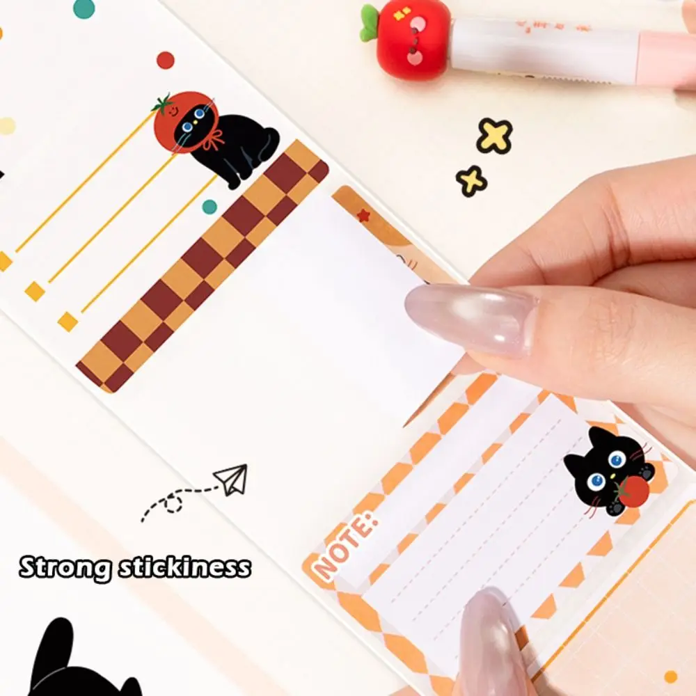 

Стикеры-заметки с мультяшными щенками/котятами, выдвижные, полностью клейкие, для сообщений, бумага для заметок, для школы и офиса