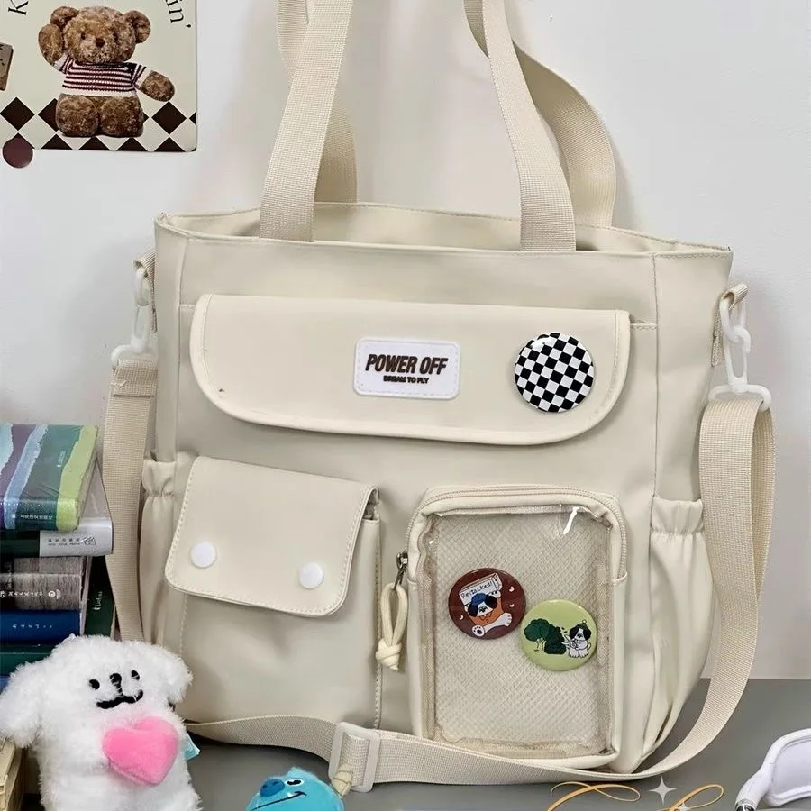 

New 2024 Kawaii Itabag Women Japanese Style School Handbags Tote Transparent Pocket Shoulder Bag For Women Satchels JK Ita Bag