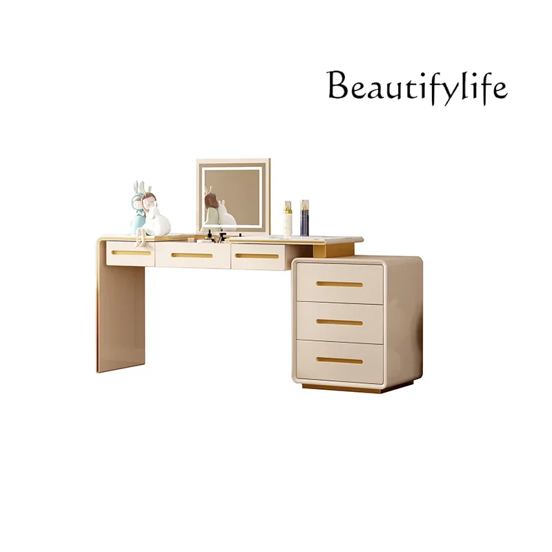 Bedroom Small Modern Simple Storage Cabinet Integrated Small Apartment Makeup Table Dresser