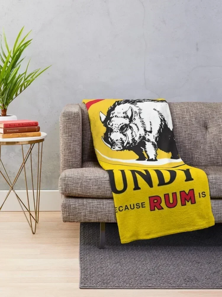 Bundy Pig Boar (black text) Throw Blanket