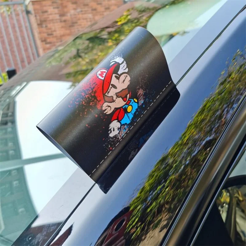 Super Mario Bros Car Washing Labels Water Mark Door Tag Stickers Cartoon Car Tailgate Trunk Creative Decorative Accessories