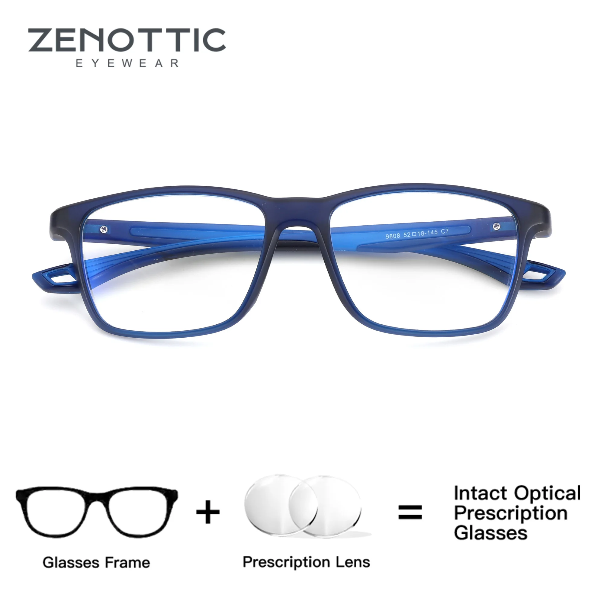 

BLUEMOKY New Arrivals Square Sport Prescription Glasses Men Myopia Eyewear Fashion Women Hyperopia/Progressive Optical Eyeglass