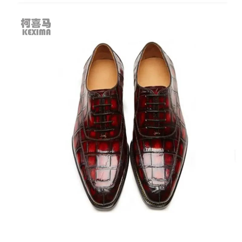 CWV crocodile  Leather men manual men  business   fashion men formal shoes