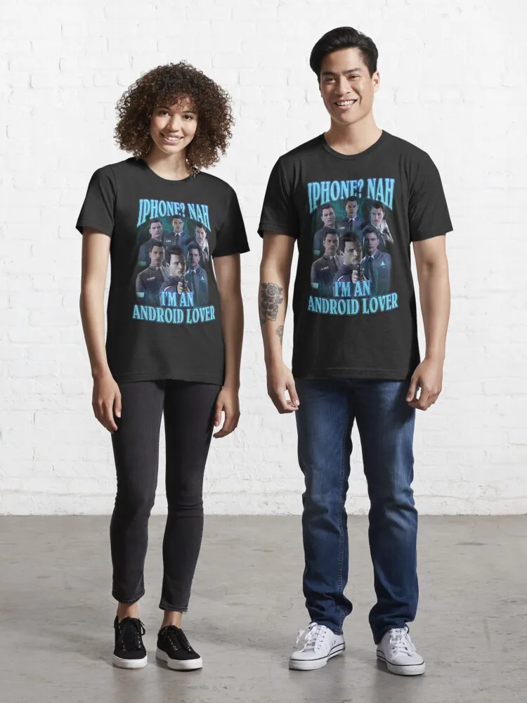 Android Lover - Connor Detroit Become Human Essential T-Shirt Men Women Clothes Oversized Cotton Tees New Fashion Top Tees
