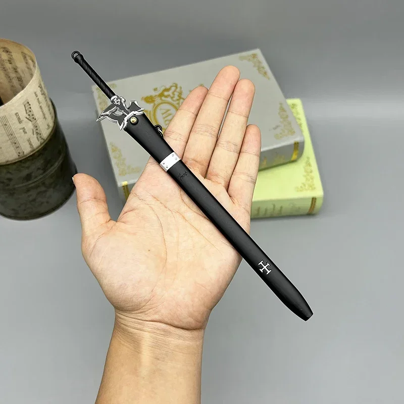 24 センチメートルソードアートオンラインアニメレプリカ Elucidator 剣 1:6 金属武器モデルキリトグッズデスクトップ装飾ギフト少年のおもちゃ