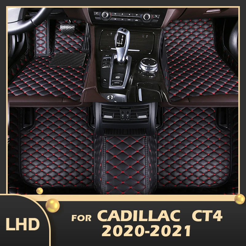 

Car Floor Mats For Cadillac CT4 2020 2021 Custom Auto Foot Pads Automobile Carpet Cover Interior Accessories