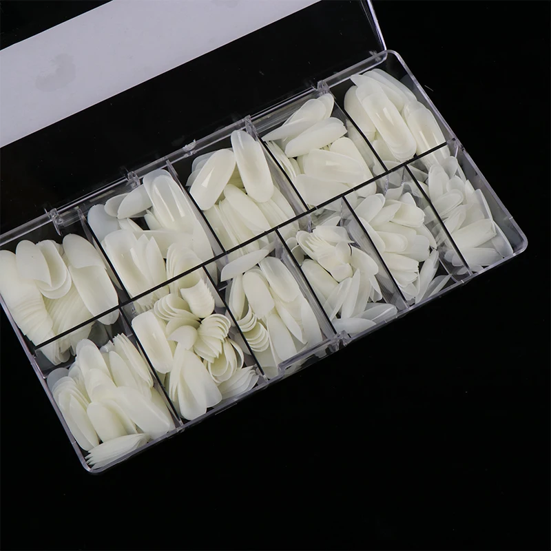 500Pcs/Box Nail Extension Tips False Full Tips Nails DIY Nail Art Fake Nail Tips Nail Polish Manicure Tool