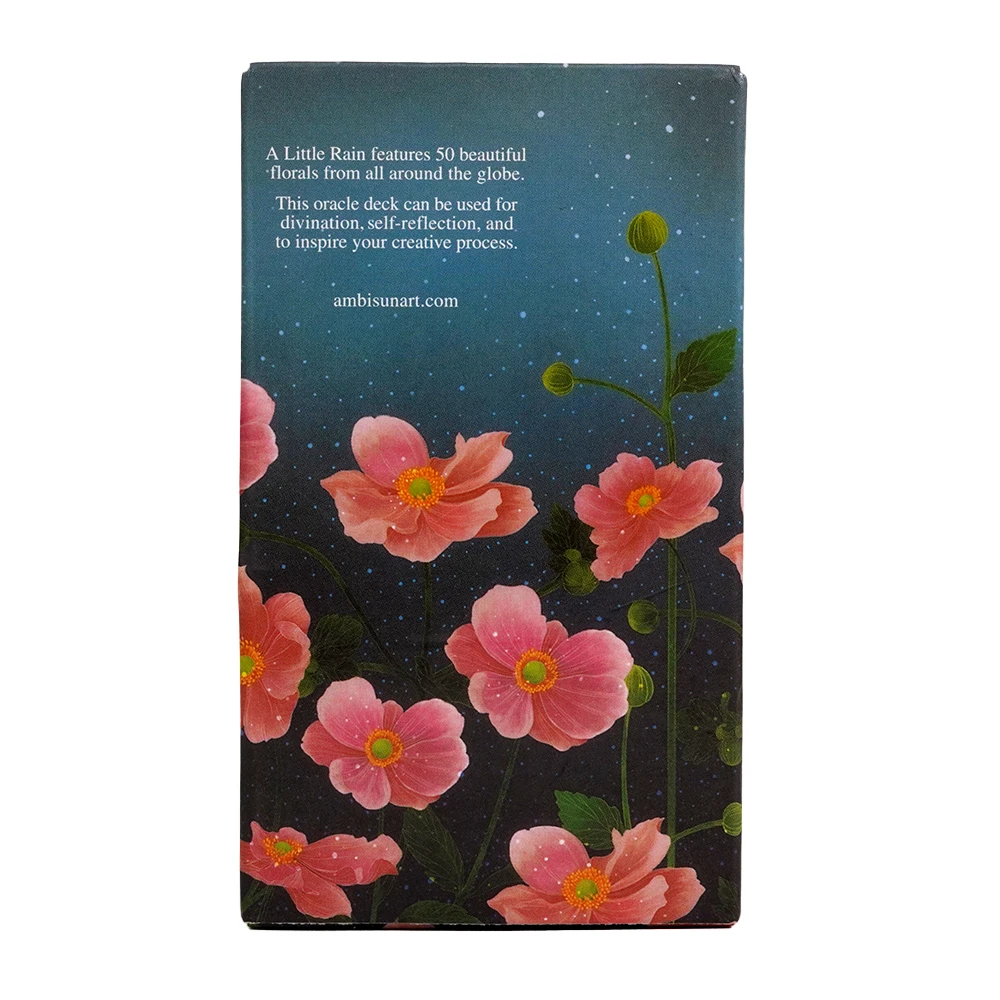 

10.3*6cm A Little Rain Botanical Oracle Deck 52 unique beautiful botanical illustrations Card Love Oracle Cards Tarot