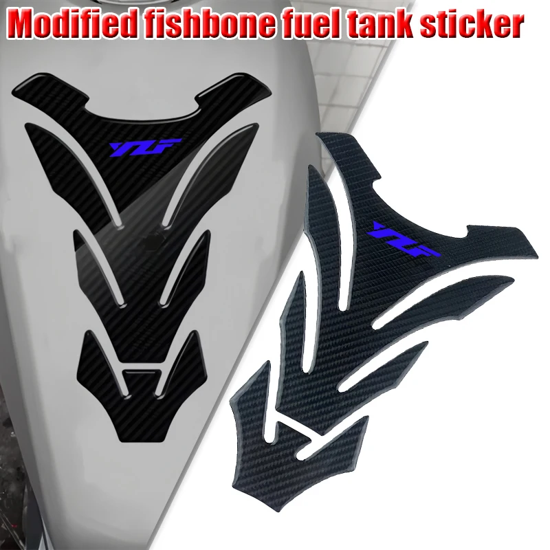3D Carbon-look Motorcycle Tank Pad Protector Decal Stickers Case Fit for YAMAHA YZF R1 R3 R15 R6 600 R125 1000 YZF R3 YZF R6