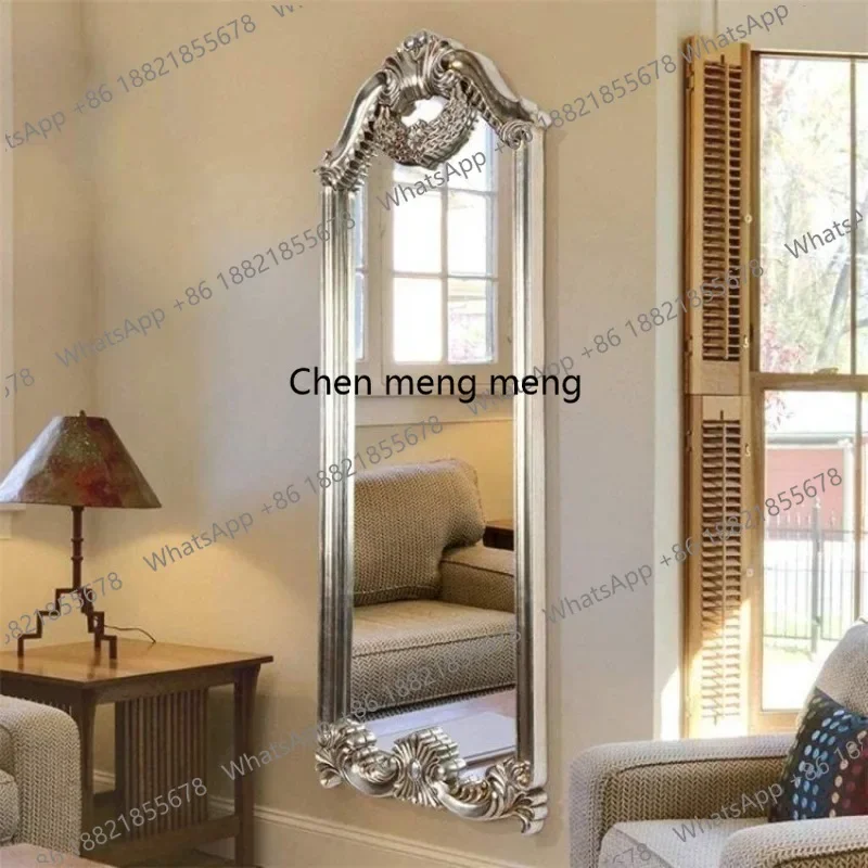 

F150French full-body mirror European retro dressing, floor-to-ceiling mirror, clothing store fitting mirror wall hanging househo