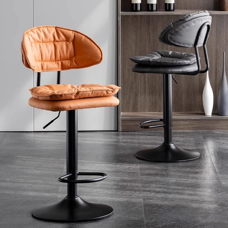 

Minimalistic Modern Bar Chairs Stool Revolve Luxury Nordic Bar Chairs Designer Adjustable Taburete Alto Para Cocina Furniture