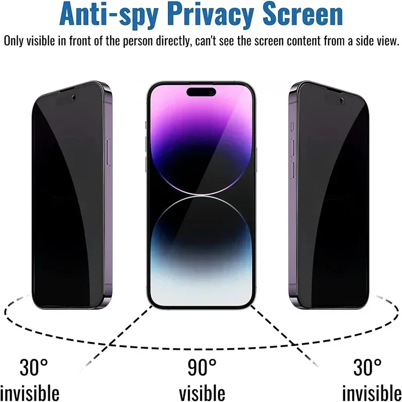 1-5Pcs Anti Spy Tempered Glass for Apple 8 Plus SE 2022 Privacy Screen Protector IPhone 15 14 11 Pro XS Max X XR 13 12 Mini Film