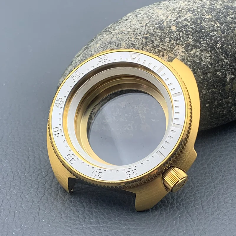 Gold 6105 6309 Turtle Abalone Watch Case Crown at 4.1 Fit NH35 NH36 Movement 200m Waterproof Resistance Diving Men's Watch Case image 3