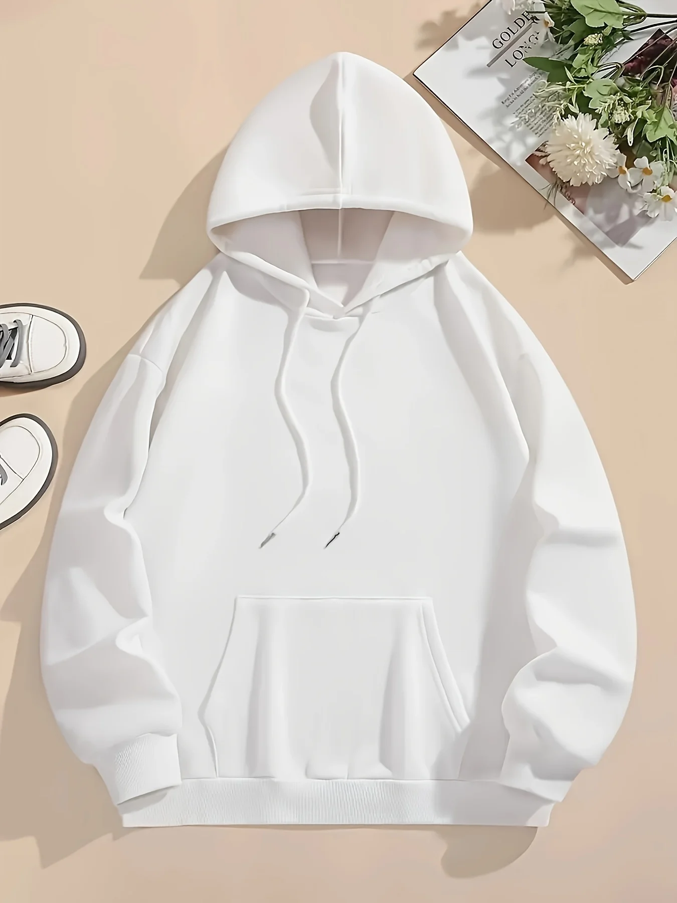 Graphic Print Hoodie, Drawstring Casual Hooded Sweatshirt for Winter Fall, Women'S Clothing