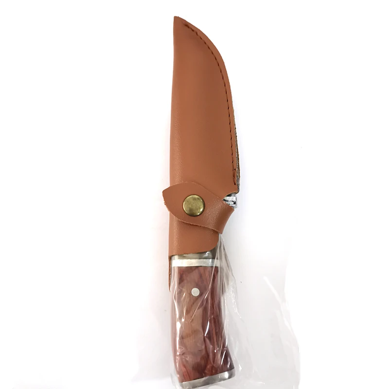 high hardness blade wood fixed knife outdoor knife camping knife with sheath