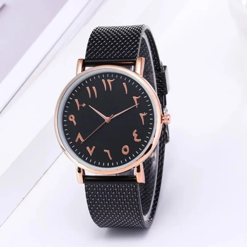 Ladies Watches Fashion Design Arabic Numbers Watch Women Watches Silver Mesh Band Quartz Wristwatches Часы Женские Наручные