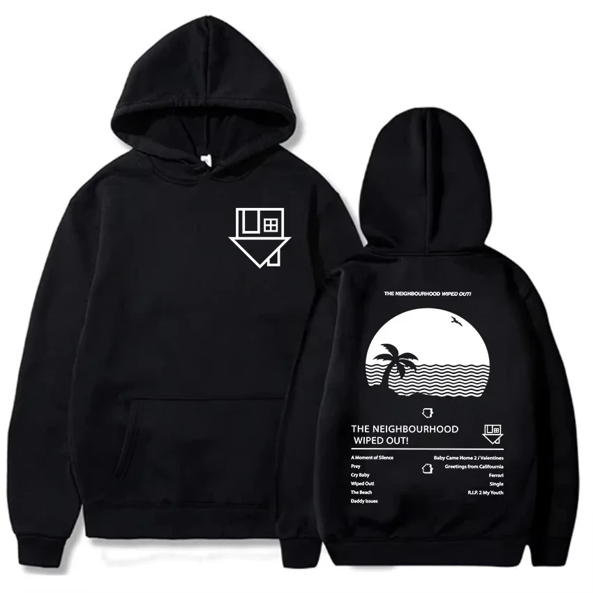Sudadera con capucha estampada con álbum de música para hombre, sudadera con capucha NBHD de la banda de vecindismo, sudadera informal de moda