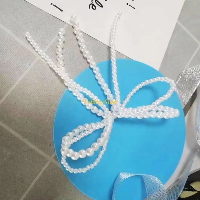 

N58F стильная пряжка для обуви с бантом, жемчужные банты, зажим для обуви, принадлежности для самостоятельного изготовления, для