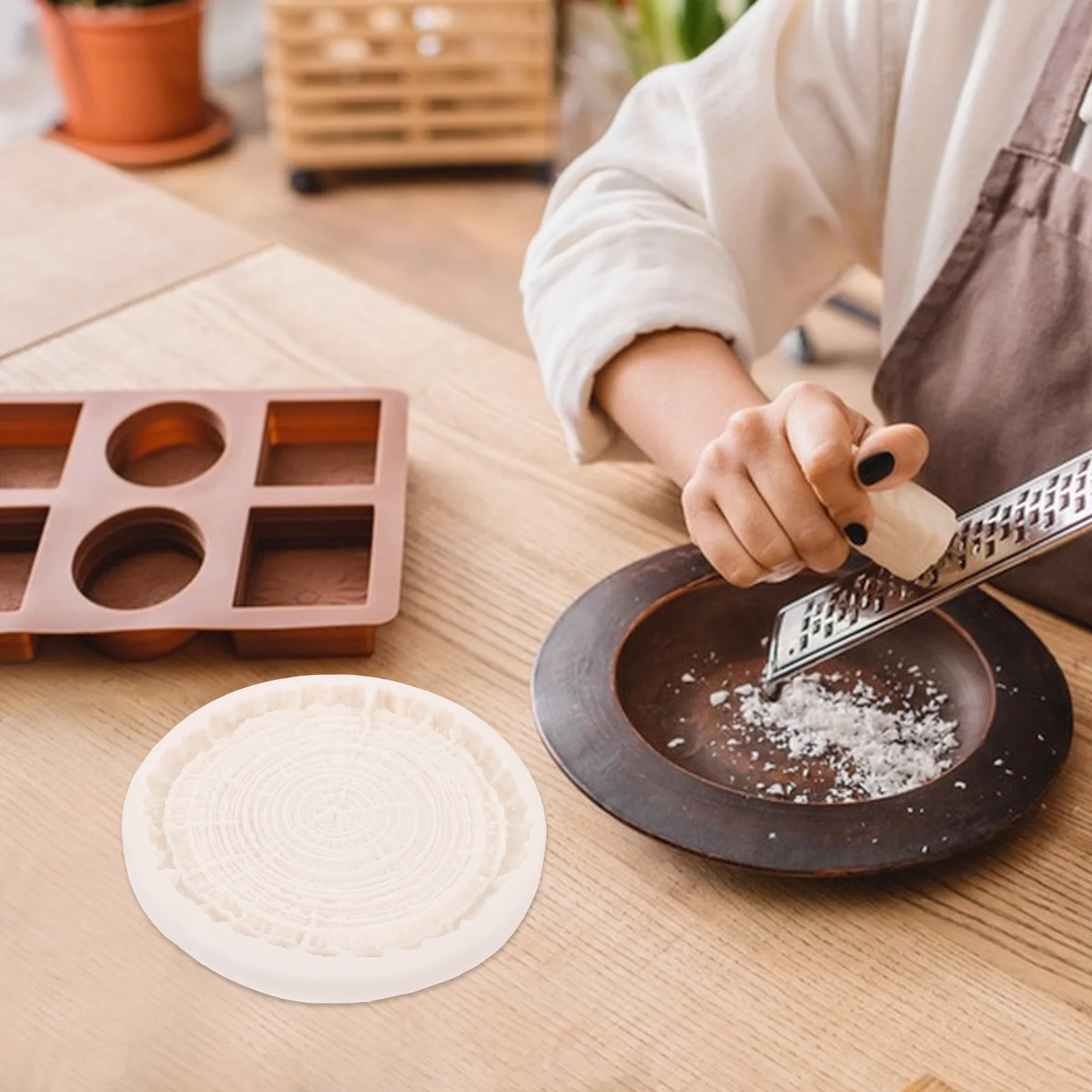 

Tree Stump Mold Silicone Chocolate Coaster Molds Fondant Fence Wood Cup Resin Craft Baking Jewelry Accessories DIY Decor