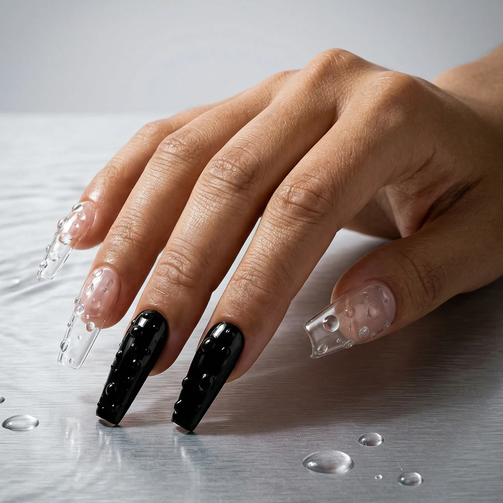 KODI JYJ 2Pcs Water Drop and Crystal Top Coat Combinations Set 12ml New No Wipe Top Manicure UV Led Gel Polish Natural Droplets