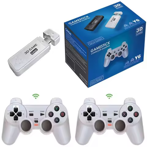 Y6 Retro Game Console 4K 60fps HDMI Output Low Latency GD10 TV Game Stick Dual Handle Portable Home Game Console for GBA