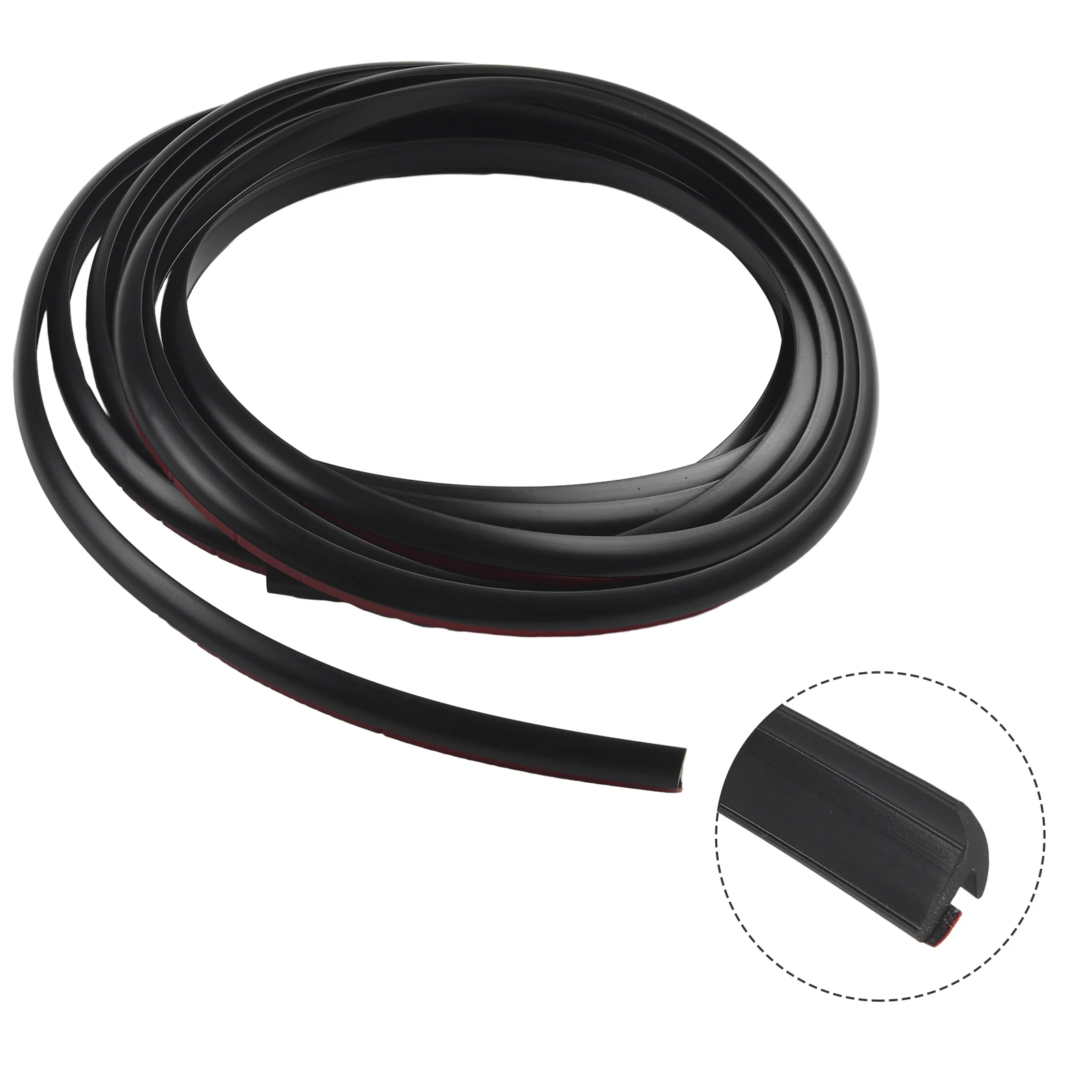 Car Sealing Strip 4 Meter 4M Front Rear Bumper&Lip Headlight Rubber Sealed Strips Side Skirt Trim Weatherproof