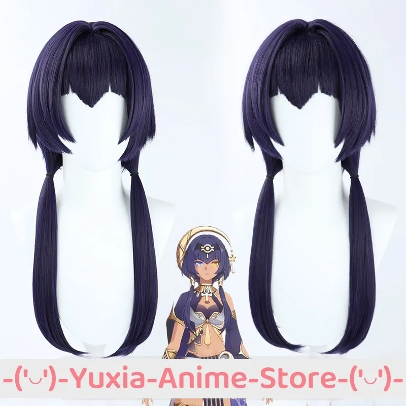Genshin Impact Candace Cosplay Wig Anime Game Roleplay Party Costume Prop Synthetic Hair Heat Resistant Fiber