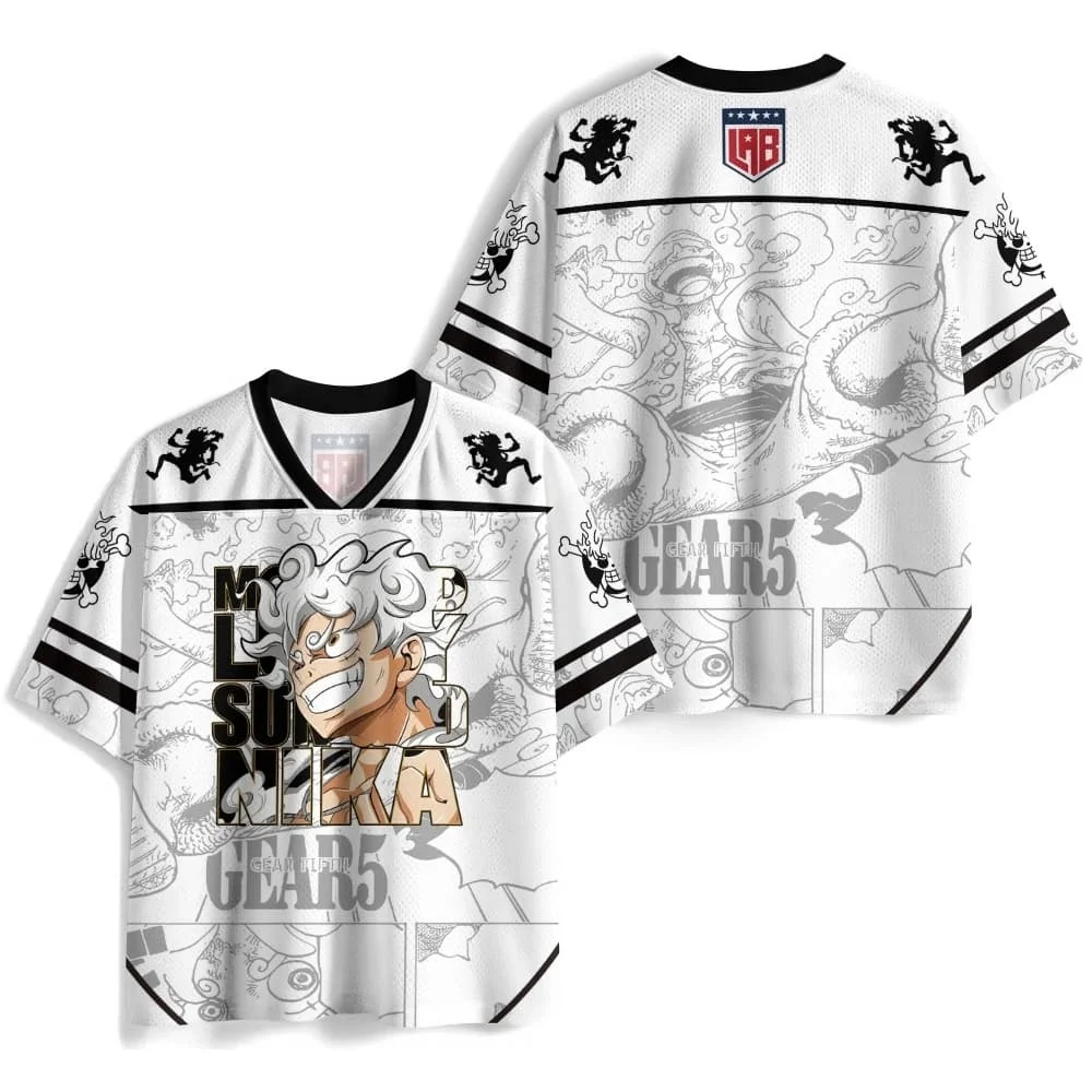 2026 Neue Anime One Piece Luffy und Nika Themen-Trendige Jersey-Kollektion, Atmungsaktives Kurzarm-Unisex-T-Shirt, Familien-Set – Detail 5
