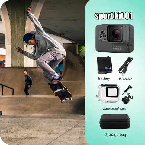 GOPRO Hero 6 Sport Motion Camera 4K Ultra HD Wi-Fi Video Action Edition Camera Swimming Package