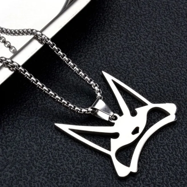 VTuber NIJISANJI Luxiem Mysta Rias Necklace Stainless Steel Cosplay Pendant Necklace Hip Hop Jewelry