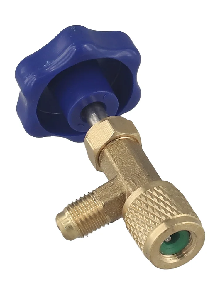 For R22 R134a Common Opening Valve Bottle Opener Repair Replacement 1/4 SAE Accessories Easy Installation Brand New