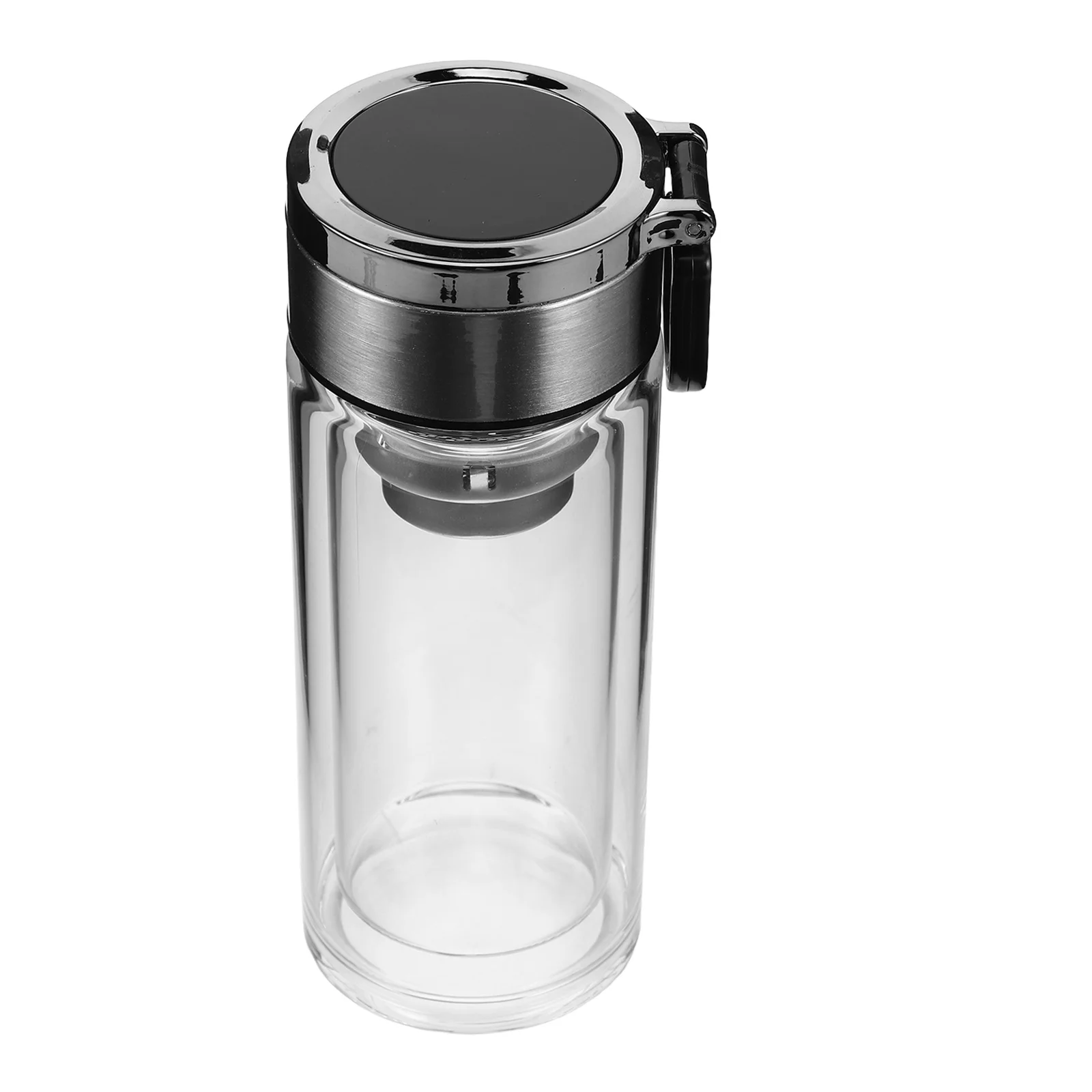 

240Ml Glass Tea Tumbler with Infuser Double Layer Insulation Transparent Tea Cup for Home Office Outdoor Steeping Control Easy