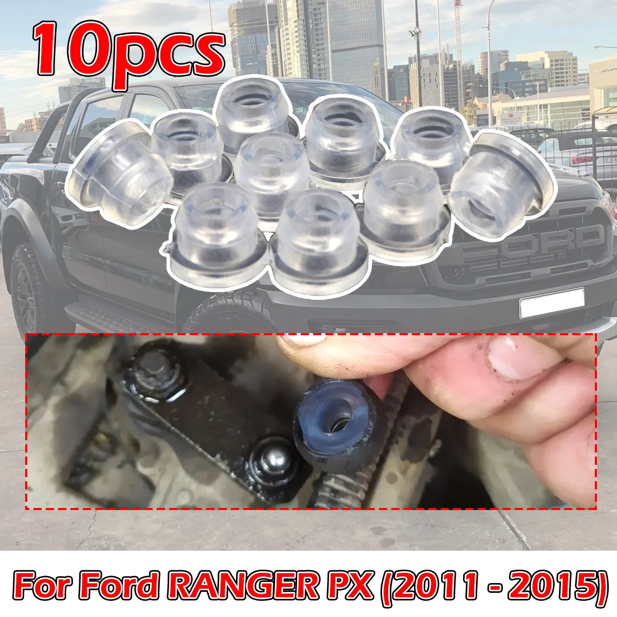 

10Pcs Gear Shift Cable Bushing Gearbox Pull Head Lever Line Sleeve Transfer Case Retainer For Ford RANGER PX 2011 2012 2013-2015