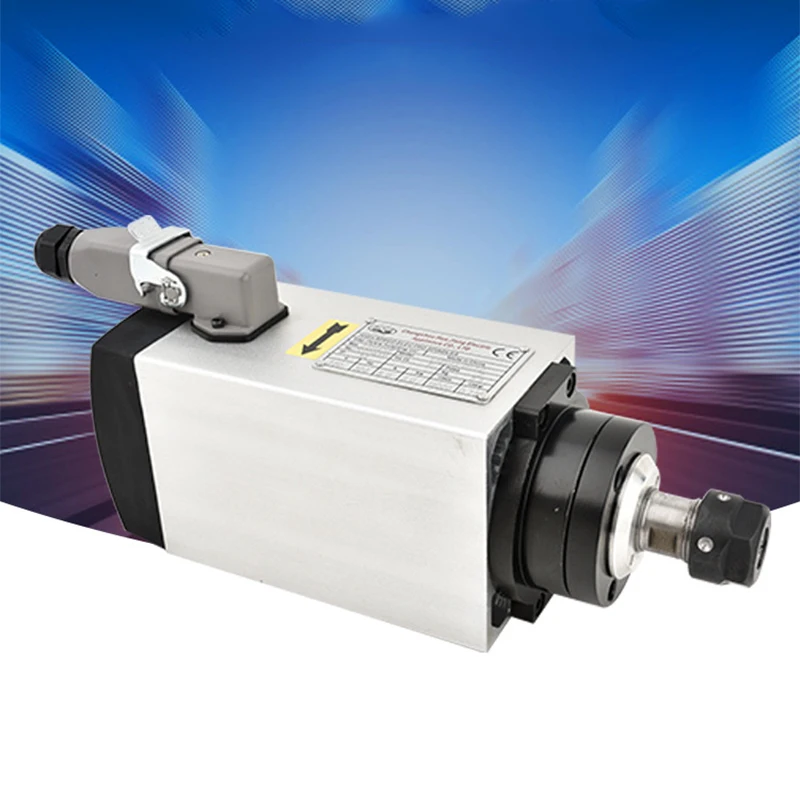 2.2KW Square Air Cooling Spindle ER11 Air-cooled Milling Spindle with ER20 Collet for DIY Cnc Machine