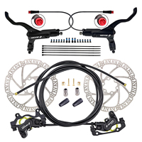 4-Pistons E-Bike Electric Power-Off Hydraulic Brake Set with 160mm Rotors Pre-Bled Hydraulic Disc Brake Caliper Lever Zoom H876E