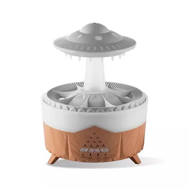 Raindrop UFO Shape Air Humidifier 2/4/ Timing Colorful Night Light Aromatherapy Essential Oil Diffuser  Bedroom Best Gifts Smell