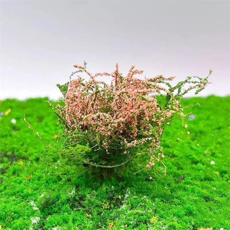 8 個 DIY マニュアルミニチュアシミュレーションモデル低木花クラスター植物花緑化シーン軍事フィールド素材花