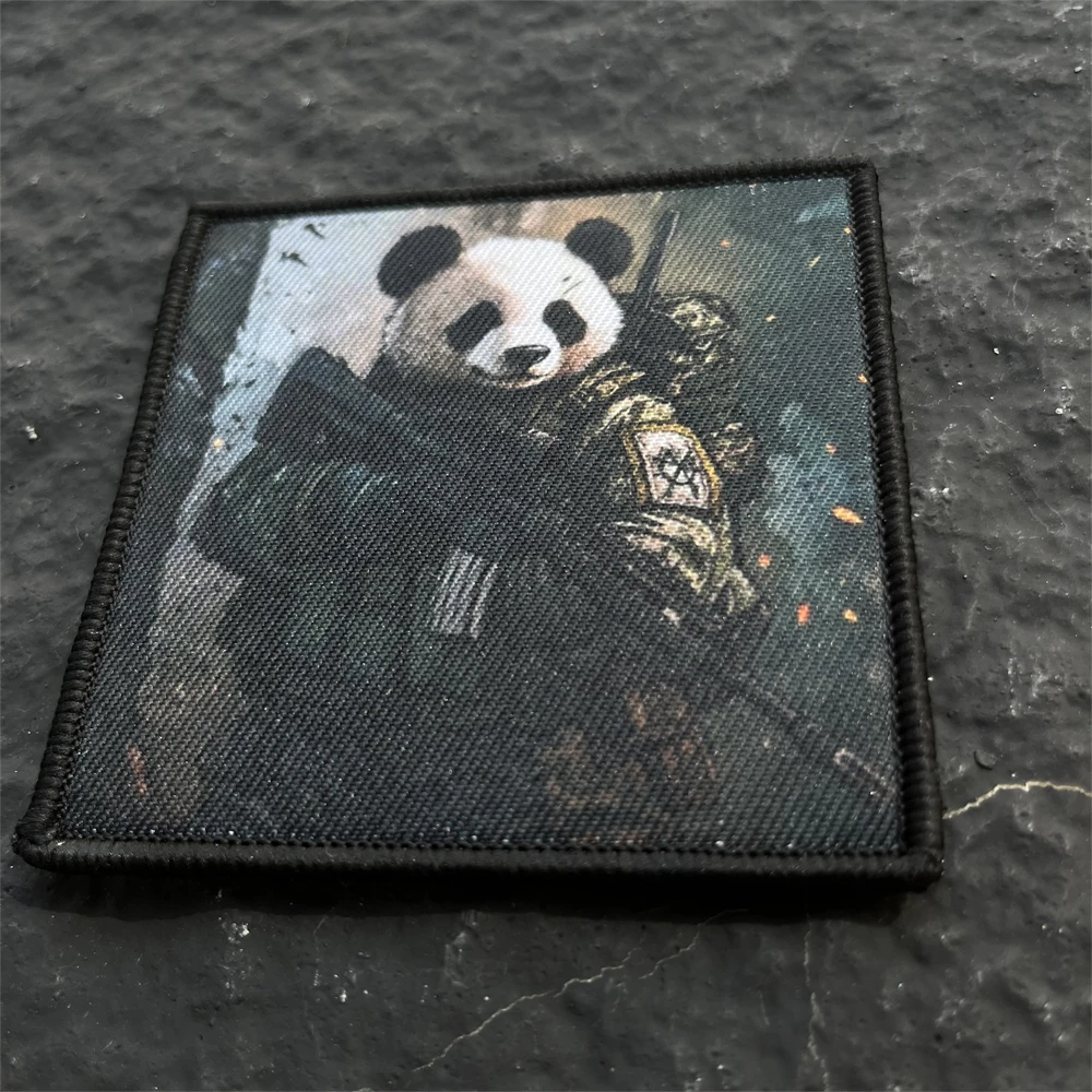 Parche táctico de Panda AK47, insignia de moral Airsoft, brazalete militar impreso, parches de gancho y bucle para ropa, pegatina de mochila