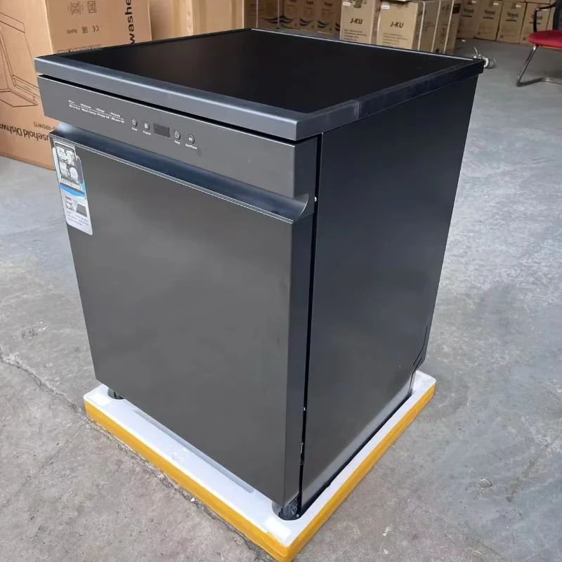 Dishwasher Black Stainless Steel Color 14sets 60cm With 3 Layers Basket Support Half Load/Auto Door Drying 220V EU Standard