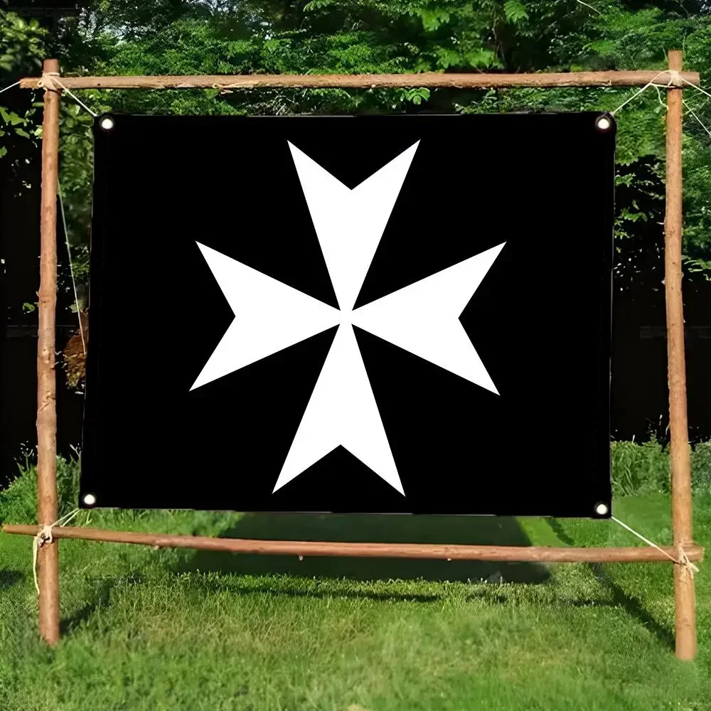 order chivalry Knights Hospitaller Flags Borderless four-ring ornament indoor outdoor decoration effortless to hang