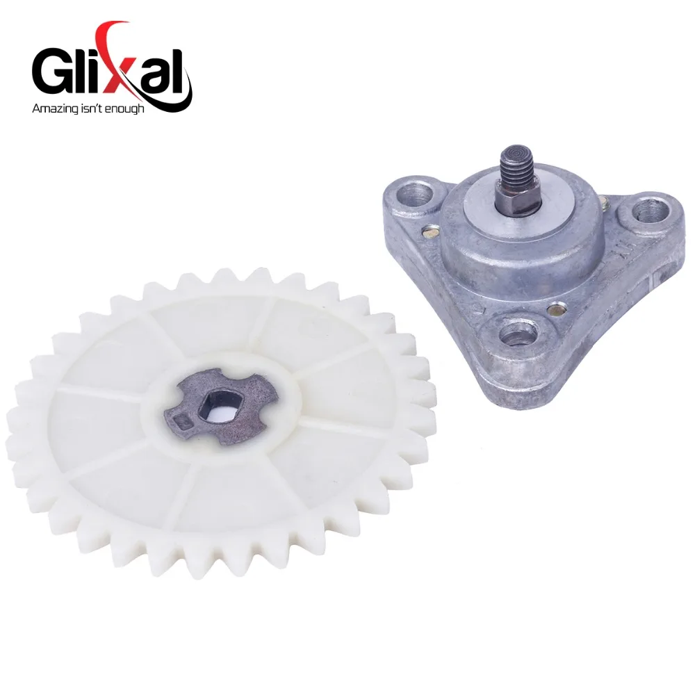 Glixal Oil Pump Assembly with Fuel Pump Sprocket for 16 tooth crankshaft for GY6 50cc 139QMB/QMA Scooter Moped