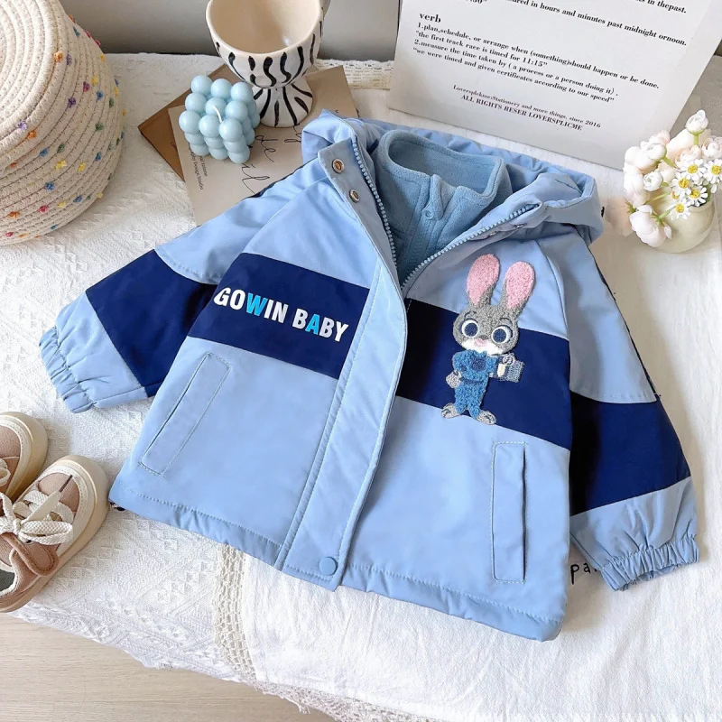 

Children's New Winter Set for Girls, Thickened Warm Jacket with Detachable Inner Liner, Stylish Two-Piece Set