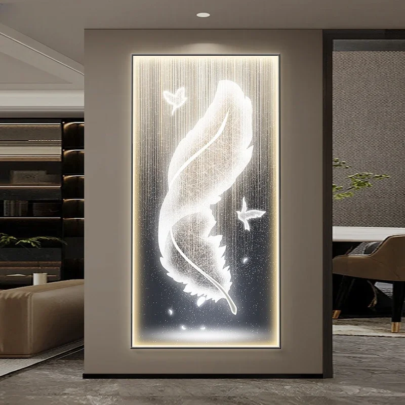 For Modern LED Crystal Porcelain Wand Light Fixture Interior Decoration Wohnzimmer Corridor Kitchen Hanging Malerei Feder Nach Hause Wandbi