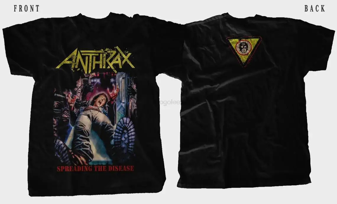 New D T G printed  T-shirt - ANTHRAX- Spreading the Disease - size- SMLXL2-3-4-5-6-7XL