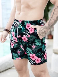 Men's big flower fashion beach shorts