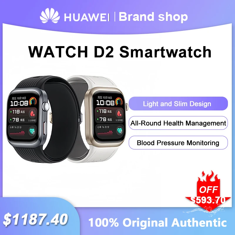 Huawei WATCH D2 Smart Watch Ambulatory Blood Pressure Monitoring Touch Screen Smart Bracelet All-Round Health Management